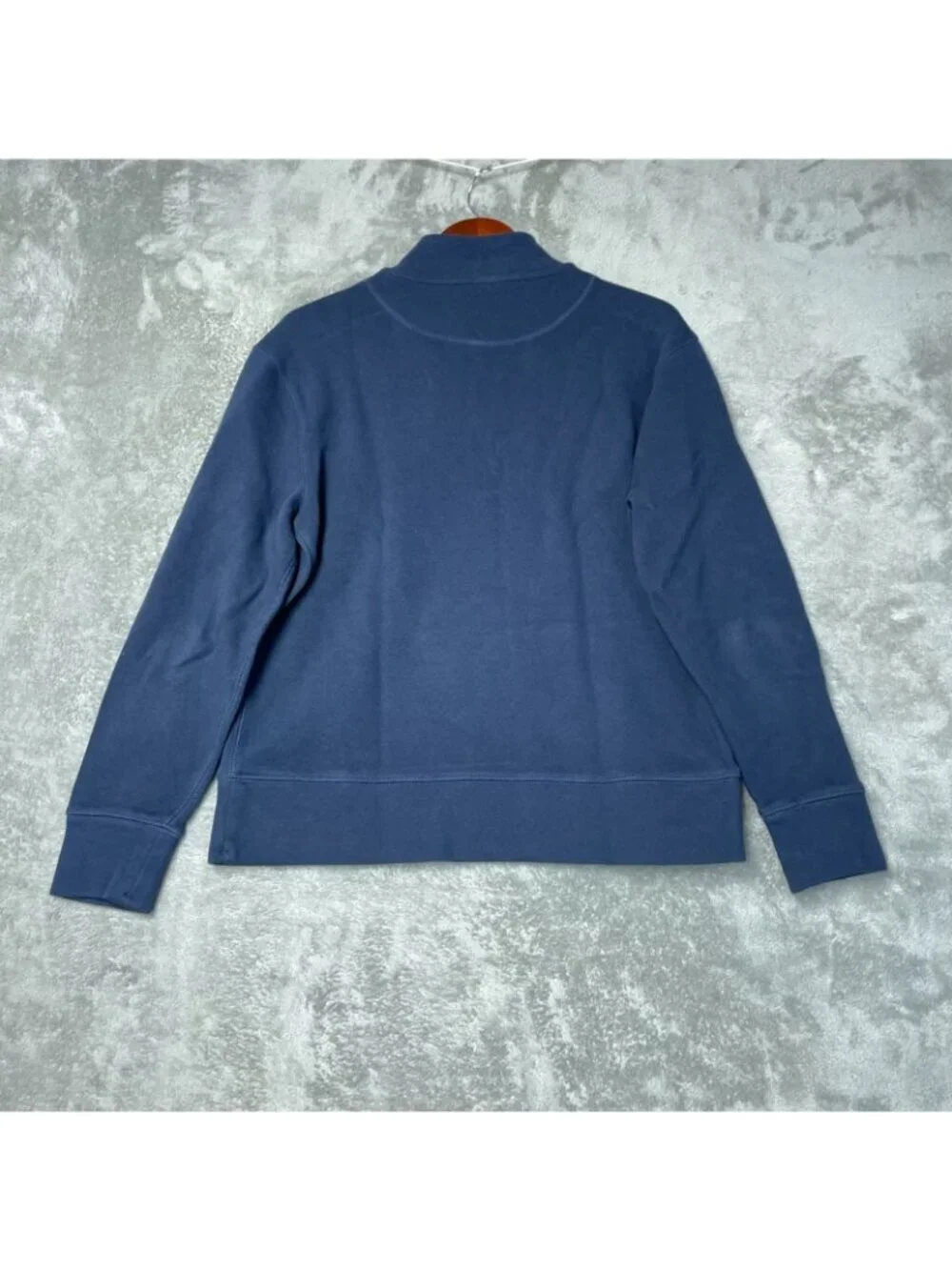 Banana Republic Men's M Navy Blue 1/4 Zip Pullover Sweatshirt Cotton Blend e1496